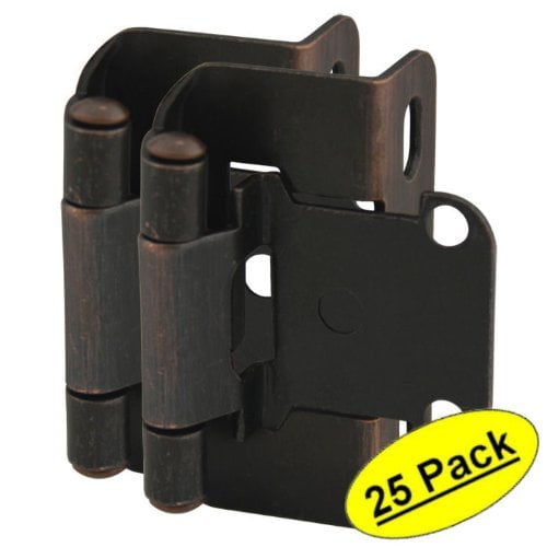 Cosmas 27550ORB Oil Rubbed Bronze Self Closing Partial Wrap Hinge 1/2" Inch Overlay