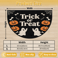thumbnail image 3 of CURLYOOT Halloween Ghost Pumpkin Half Round Door Mat, Indoor Outdoor Entrance Rug, Trick or Treat Semi Circular Area Rug, Non Slip Washable Absorbent Doormat, Laundry Room Rug 24'' x 36'', 3 of 7