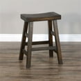 thumbnail image 7 of Home Square 24" Saddle Seat Mahogany Wood Stool in Tobacco Leaf - Set of 3, 7 of 7