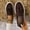 #024-Coffee, variant on Women's Fashionable Casual Retro Leather Shoes - Round Toe Lace-Up Chunky Heel Platform Low-Top Creepers with British Style, Wide Sizes Available for Vintage Everyday Outfits