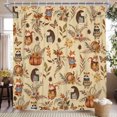 thumbnail image 2 of Nanqianyi Autumn Waterproof Shower Curtain,Kids Bath Polyester Curtain Set With Hooks,72 x 84 Inch,Cartoon Woodland Animals Decor, 2 of 7