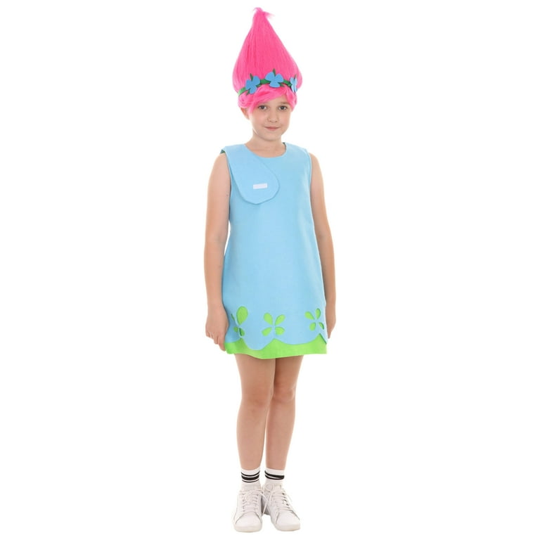 HPO Teen s Princess Poppy Costume Perfect for Costume Blue Color Made with Synthetic Fiber