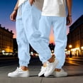 thumbnail image 4 of Tumotour Cargo Pants for Men Elastic Waist Cuffed Pants Athletic Workout Running Joggers Drawstring with Pocket, 4 of 9