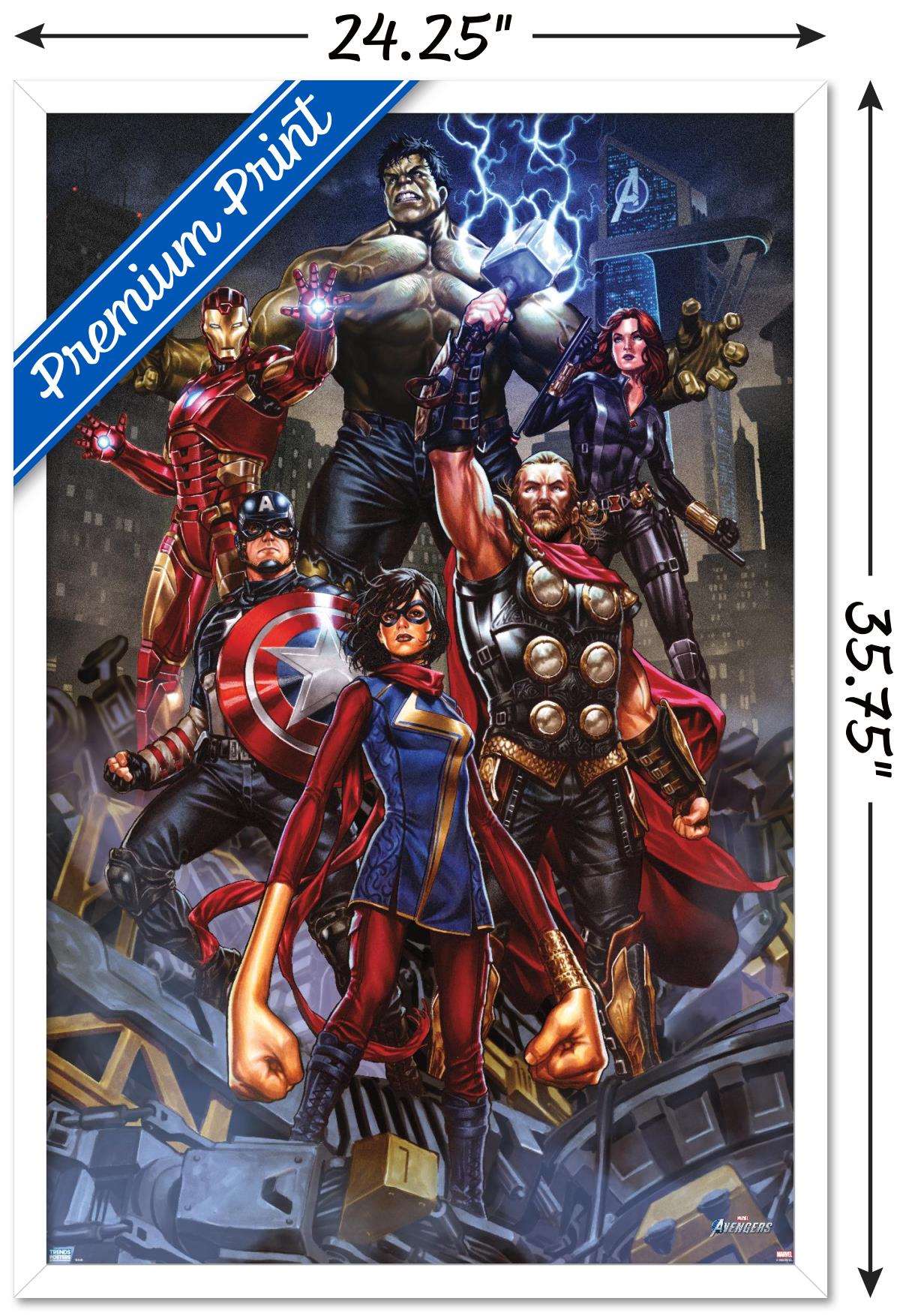 Marvel's Avengers - Unite Wall Poster, 22.375" x 34", Framed