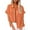 Orange, variant on Cotton Linen Shirts Womens Zip Up Lapel Collar Tops Short Sleeve Summer Dressy Casual Blouses with Chest Pocket (XL, Navy)