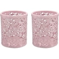 thumbnail image 1 of Elegante par de portabolígrafos y portalápices con diseño de rosa rosa para almacenamiento en el escritorio, 1 of 4