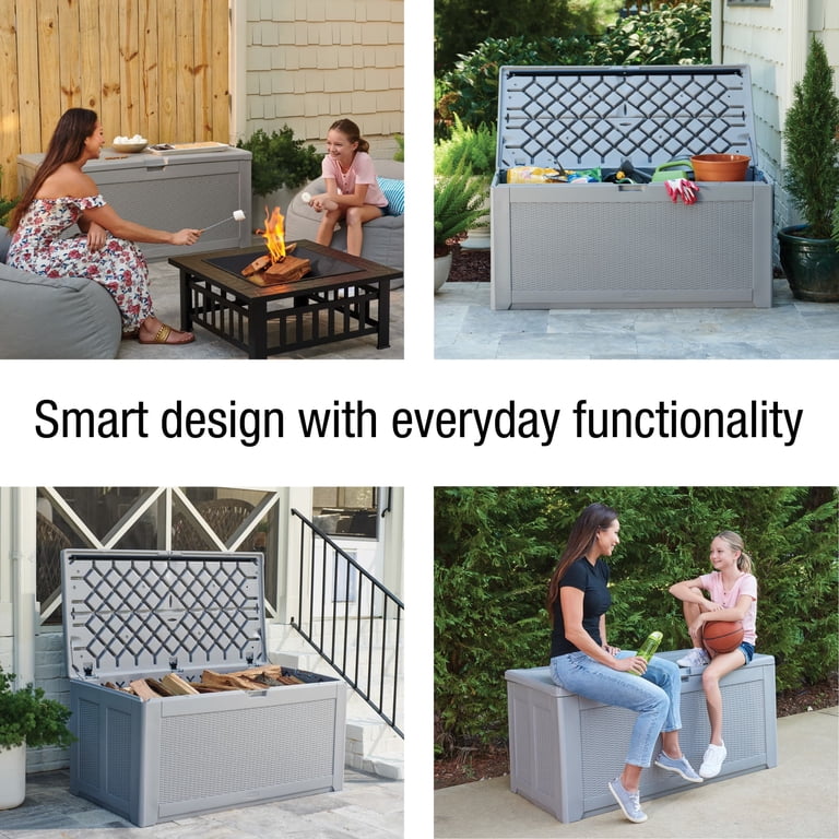 Rubbermaid Deck Box, Extra Large, 134 Gallon, Light Grey - Walmart.com