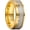 Gold&White, variant on 8mm Black Wedding Band with Silver Mountain Degisn, Green Shell Pattern Inlay Tungsten Ring for Men Women, Flat Cut Edge, Comfort Fit, Size 9