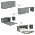 thumbnail image 5 of Euroco Queen Size Murphy Bed with Rotable Desk and Shelf for Living Room, Sapce-Saving & Easy Open and Close, Gray, 5 of 23