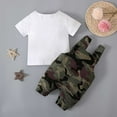 thumbnail image 5 of TAIAOJING Toddler Baby Girl Outfit Boys Girls Short Sleeve Star Suit Camo Suspenders Pants T Shirt Tops And Overalls Shorts Outfits Clothes 0-3 Months, 5 of 9