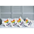 thumbnail image 2 of Ambesonne Rainbow Throw Pillow Cover 4 Pack, Gay Culture Heart, 18", Multicolor, 2 of 5