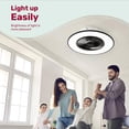 thumbnail image 4 of YANASO Ceiling Fan with Light,8 Enclosed Blades, App&Remote Control,6-Speed,Reversible,Black, 4 of 9