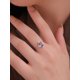 thumbnail image 4 of 1pc Natural Geometric Style Simple & Fashionable Ring Made Of S925 Sterling Silver With Diamond, Cubic Zirconia Amethyst Pomegranate Design Suitable For Daily Wear Or As Valentine's Day Gift, 4 of 5