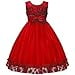 thumbnail image 3 of IBTOM CASTLE Grande Petite Fille Robe de Bal Dentelle Robe de Demoiselle d'Honneur pour Mariage Rouge 9-10 Ans, 3 of 4