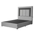 thumbnail image 1 of Box Base Cama Matrimonial + Cabecera Bora Gris, 1 of 8