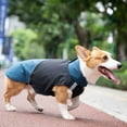 thumbnail image 5 of Dog Raincoat, Warm Windproof Jacket for Dog, Dog Waterproof Coat Lightweight Pet Coat Jacket for Small Medium Large Dogs Blue-Black M, 5 of 6
