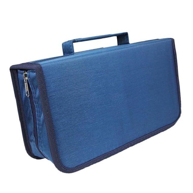 MERIGLARE Portable Holder 128 Capacity Wallet Booklet for Blue