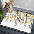 thumbnail image 3 of 2x3 Ft Entryway Area Rug, Yellow Floral Kitchen Rug Runner Washable Floor Mat, Farmhouse Spring Flowers Leaves Non Slip Indoor Door Mat Throw Carpet for Bathroom Living Room Bedroom, 3 of 8