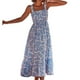 thumbnail image 1 of Vestido de tirantes, vestido informal de verano, vestido estampado con tirantes, vestido largo informal para mujer, rendimiento comprobado, 1 of 7