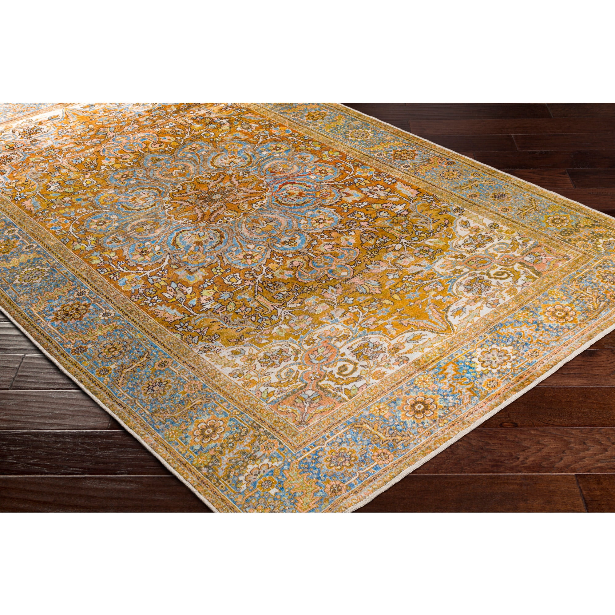 Livabliss Lavable Vintage Washable Area Rug,2' x 2'11",Brown