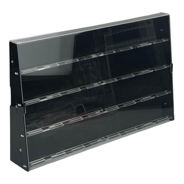 Desafío Specie Wall Display Case A acrílico Caja de almacenamiento del soporte Medalla Caja de sombra para brochs Insignias Medallas Exposiciones Negro