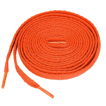 orange flat shoelaces