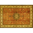 thumbnail image 1 of Ahgly Company Machine Washable Indoor Rectangle Persian Yellow Traditional Area Rugs, 2' x 5', 1 of 4