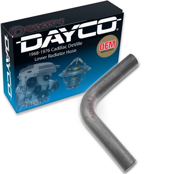 Dayco Lower Radiator Coolant Hose compatible with Cadillac DeVille 7.7L V8 1968-1976