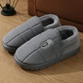 thumbnail image 2 of eczipvz Mens Slippers Size 8-12 Indoor Outdoor Slip on Warm House Shoes Breathable for Men (Grey,10), 2 of 6