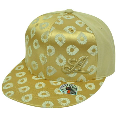 Akademiks Urban Urban Clothing Hip Hop Music Snapback Gold Satin Hat Cap 7