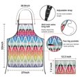 thumbnail image 2 of Rainbow Ethnic Pattern Apron-Garden Aprons for Women with Pockets-Cotton Linen Waterproof Kitchen Cooking Gardening Aprons Adjustable for Kitchen,Cooking,BBQ and Salon 33x27 Inch, 2 of 2