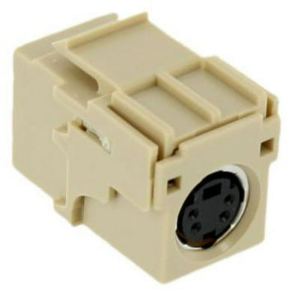 Quickport Ivory 4-Pin S-Video Female-Female Connector Jack 40734-CVI