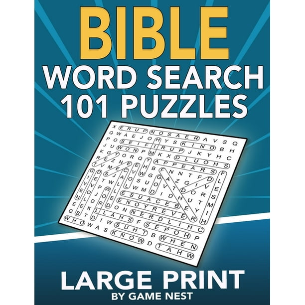 Bible Word Search 101 Puzzles Large Print: Puzzle Game with ...