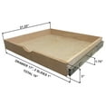 18 inch DIY NonAssembled Birch Wood, PullOut Shelf, Slide Out