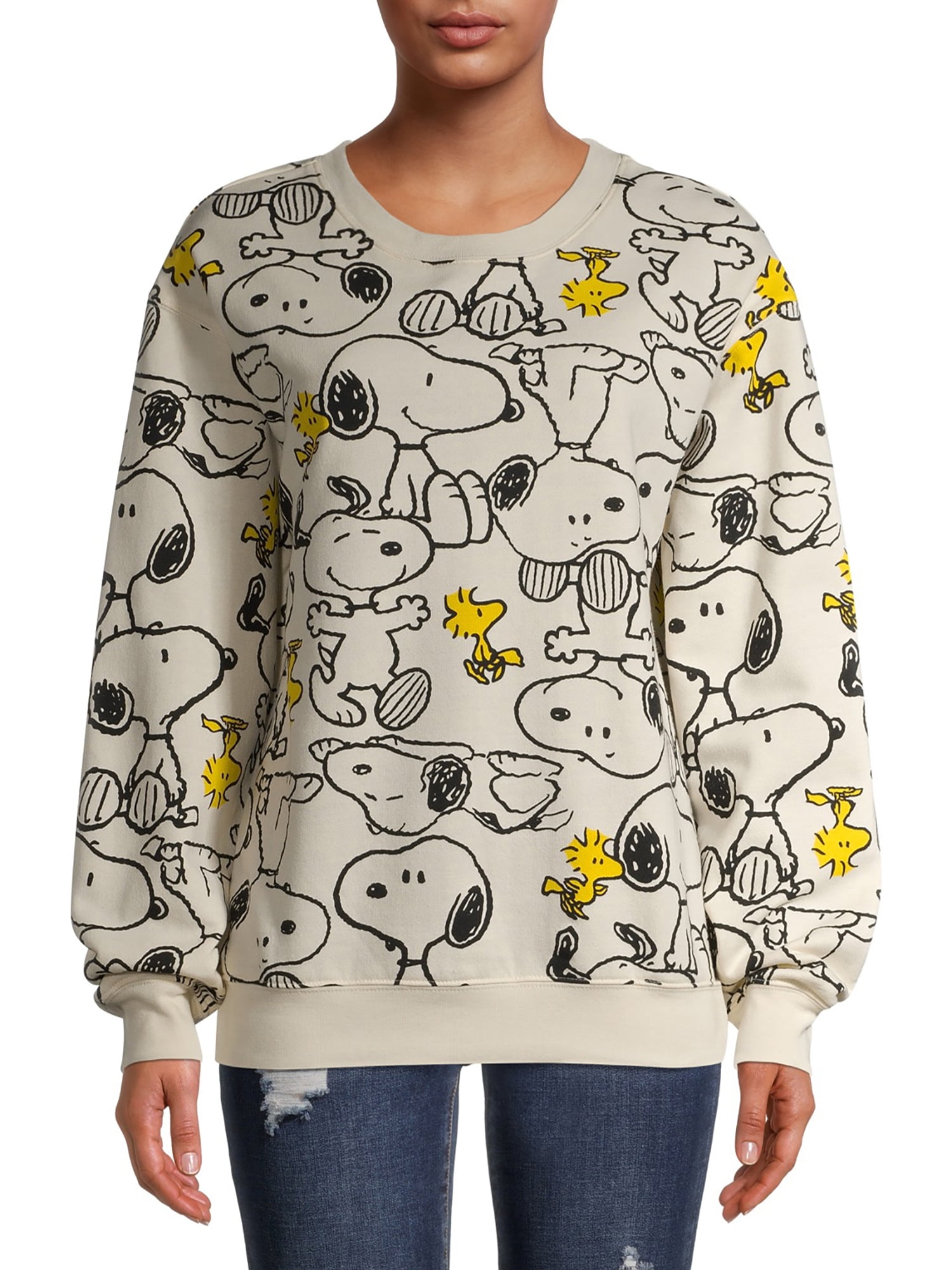 Peanuts Juniors Snoopy Tis The Season Graphic Sweatshirt w/Beanie 