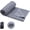 gray, variant on Non Skid Yoga Towel Yoga Mat-Size 24"x72" with Carry Bag (Pink)
