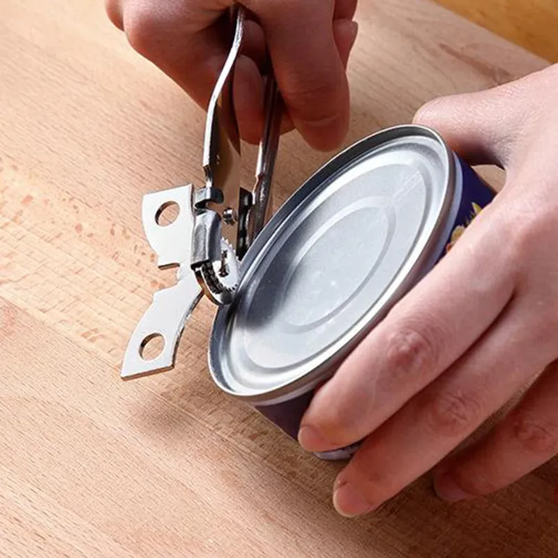 Multifunctional Stainless Steel Food Can Tin Manual Bottle Opener Weak Hand Kitchen Accessory Supplies Gadgets Knives Tool Set