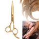 thumbnail image 4 of Tijeras planas profesionales para corte de pelo, tijeras de peluquería para salón de belleza (doradas), 4 of 8