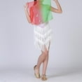 thumbnail image 4 of XXWXYD Stage-Ready Latin Dance Set, Sequin Fringe Tassel Skirt & Sleeveless Top, Competition Dress with 4-Way Stretch Fabric, 4 of 8