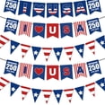thumbnail image 4 of LKZQHMC USA 250th Anniversary Banner - 4 Pcs USA Banner Bunting 4th of July Decorations,1776-2026 Independence Day Decorations for 4th of July,Memorial Day & Veterans Day,Style A-Blue, 4 of 8