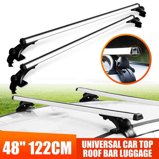 48" Universal Car Top Roof Rack Cross Tube Bar Cargo Luggage Carrier