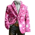 thumbnail image 5 of oqasdz Blazer for Men Festive Velvet Corduroy Jacket Glam Print with Vibe and Modern Stretch Slim Fit Dress Coat Daily Formal Outdoor Activities, 5 of 5