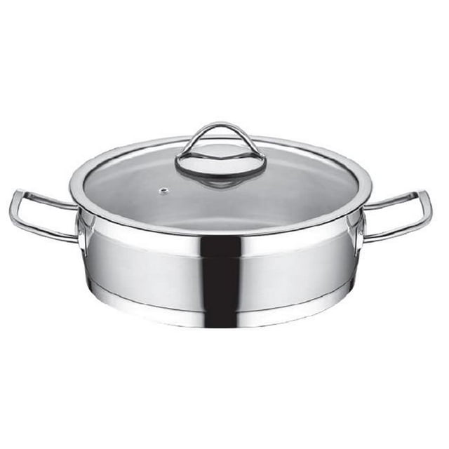 Discount World HD-D774-24X8-P Pot Peu Profond en Acier Inoxydable 10 Pouces