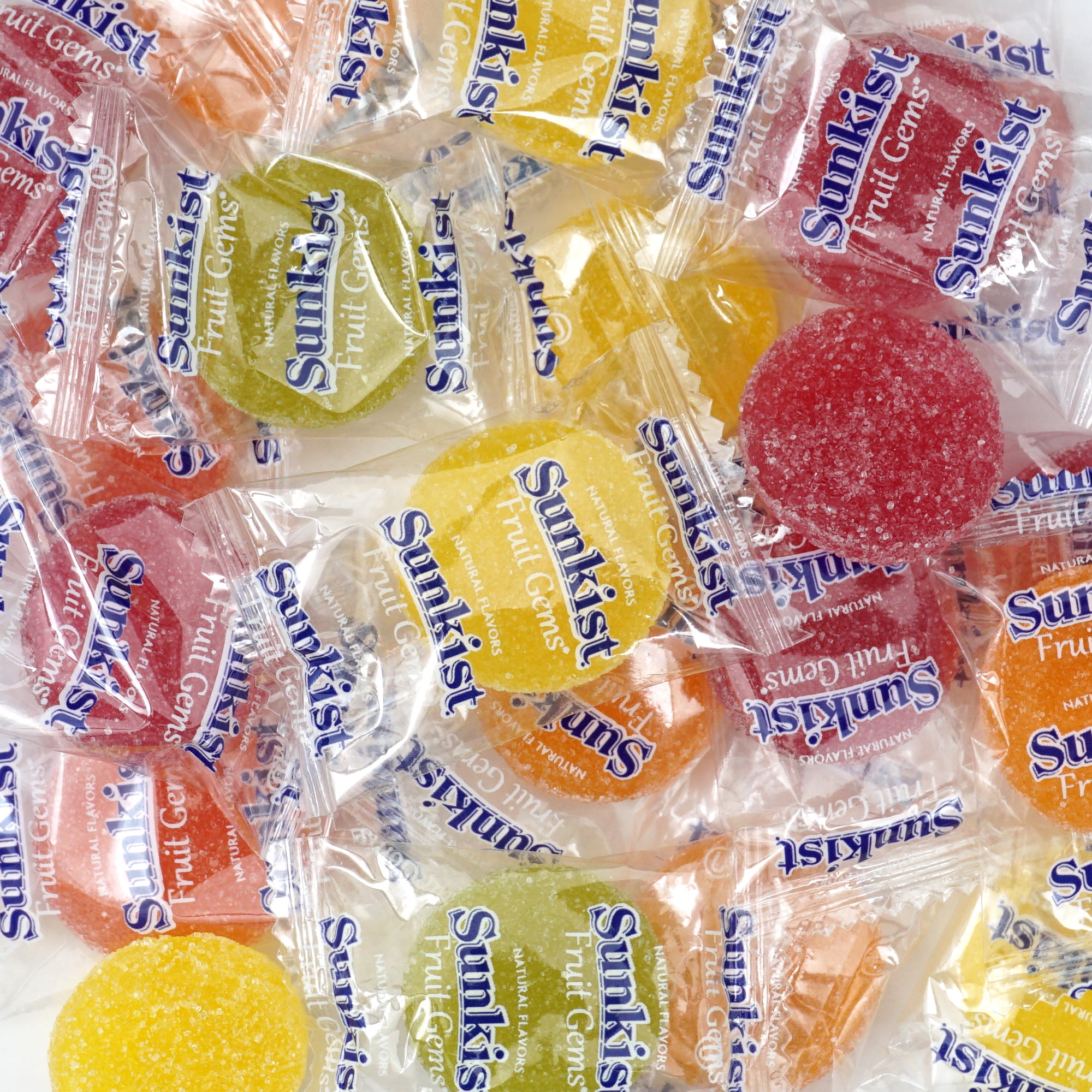 Sunkist Fruit Gems, 2 Pound Bulk Bag, Fruit Gems, Soft Candy Individually Wrapped