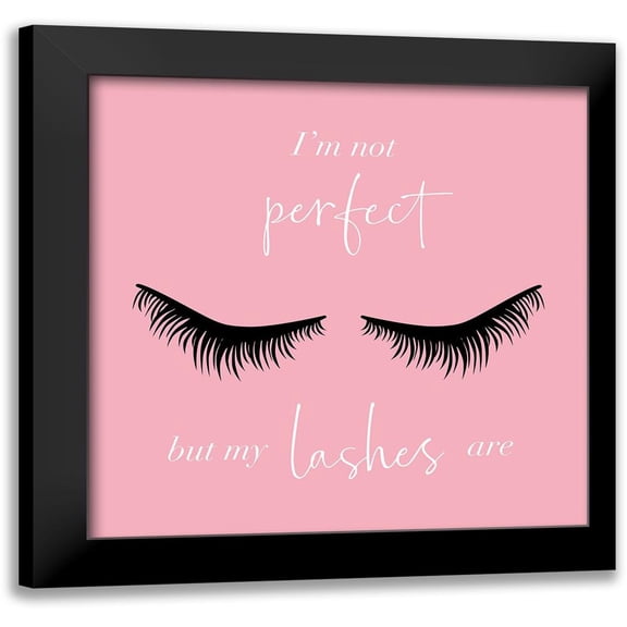Carpentieri, Natalie 12x12 Black Modern Framed Museum Art Print Titled - Long Lashes in Pink