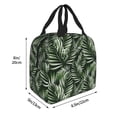 thumbnail image 2 of Yiaed Tropical Palm Leaves1 Print Insulated Lunch Bag Reusable Cute Tote Lunch Box, Leakproof Cooler Lunch Bags for Work Office Travel School Picnic, 2 of 5