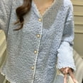 thumbnail image 3 of Fuzzy Pajamas for Women Long Sleeve Zip Up Jackets Pants Set Sleepwear for Women Winter Women'S Pajama Sets, 3 of 5