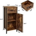 thumbnail image 7 of USIKEY Side Cabinet, Floor Storage Cabinet with 1 Door and 1 Drawer, Industrial Storage Cabinet with 2 Shelves, Nightstand, Small Rustic Cabinet, for Living Room, Hallway, Office, Rustic Brown SNG11F, 7 of 7