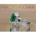 thumbnail image 3 of HOOUN Luxury Silver Plated Rings Women Cubic Zircon Wedding Jewelry Gift Sz 6-10-7-Green#1, 3 of 3
