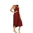 thumbnail image 3 of Maxcozy Women Sleeveless Nightgown Spaghetti Strap Long Sleepwear Nightshirt Lounge Dresses, 3 of 6
